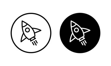 Roket ikon vektör illüstrasyonu. Başlangıç işareti ve sembol. roket fırlatma simgesi