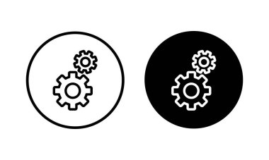 Simge vektör illüstrasyonu ayarlanıyor. İşaret ayarları ve sembol. Vites İşareti