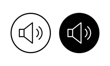 Sözcü simgesi vektör illüstrasyonu. Ses düzeyi ve sembol. Hoparlör ikonu. ses sembolü