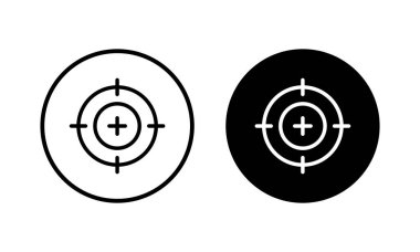 Hedef ikon vektör çizimi. hedef simge vektörü. hedef pazarlama işareti ve sembol
