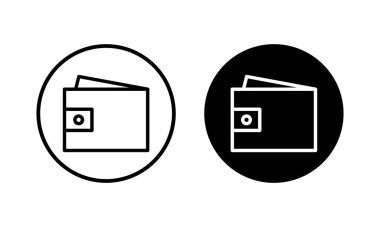 Cüzdan simgesi vektör illüstrasyonu. cüzdan işareti ve sembol