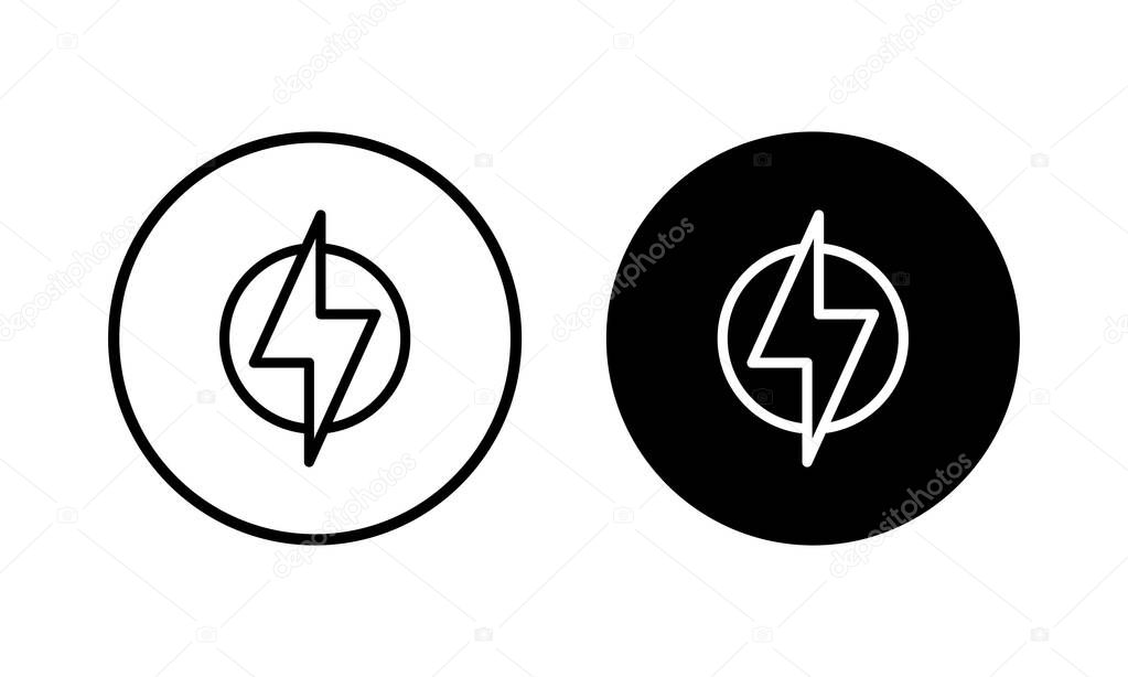 Lightning icon vector illustration. electric sign and symbol. power icon. energy sign
