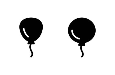 Balon simgesi vektör illüstrasyonu. Parti balonu işareti ve sembolü