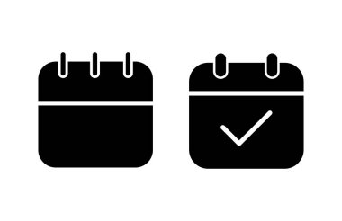Takvim simgesi vektör illüstrasyonu. Takvim işareti ve sembol. Simge simgesini ayarla