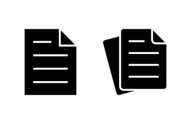Belge simgesi vektör illüstrasyonu. Kağıt ve sembol. Dosya Simgesi