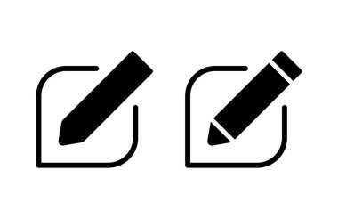 Simge vektör illüstrasyonunu düzenle. Belge imza ve sembolünü düzenle. Metin simgesini düzenle. Kalem. kaydolun