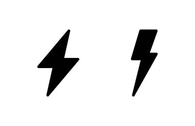 Şimşek simgesi vektör illüstrasyonu. Elektrik işareti ve sembol. Güç simgesi. enerji işareti