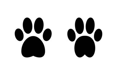 Paw simgesi vektör illüstrasyonu. Pençe izi ve sembol. köpek ya da kedi pençesi