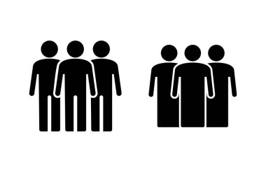 İnsanlar ikon vektör illüstrasyonu. İmza ve sembol. Kullanıcı Simgesi vektörü