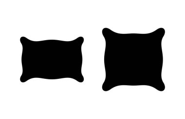 Yastık simgesi vektör çizimi. Yastık işareti ve sembol. Rahat yumuşacık yastık.