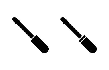 Tornavida ikonu vektör çizimi. araç işareti ve sembol