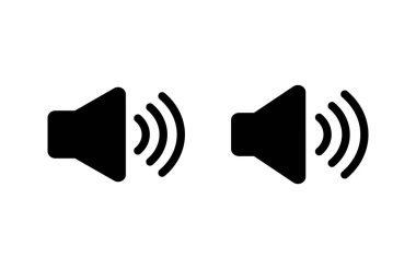 Sözcü simgesi vektör illüstrasyonu. Ses düzeyi ve sembol. Hoparlör ikonu. ses sembolü