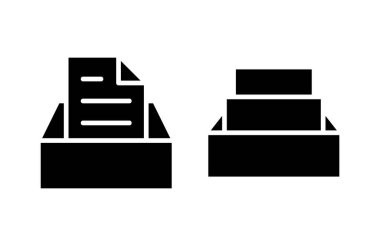 Dizin simgesi illüstrasyonunu arşivle. Belge vektör simgesi. Depolama simgesini arşivle.