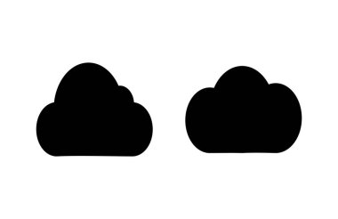 Bulut simgesi vektör çizimi. bulut işareti ve sembol