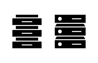 Veritabanı ikonu vektör illüstrasyonu. veritabanı işareti ve sembolü