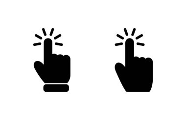 El imleç simgesi vektör illüstrasyonu. İmleç işareti ve sembol. el imleç simgesi clik