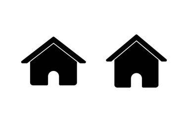 Ev ikonu vektör illüstrasyonu. Ev işareti ve sembol