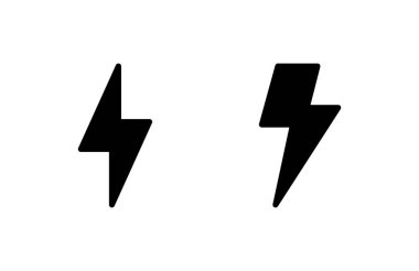Şimşek simgesi vektör illüstrasyonu. Elektrik işareti ve sembol. Güç simgesi. enerji işareti