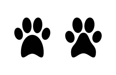 Paw simgesi vektör illüstrasyonu. Pençe izi ve sembol. köpek ya da kedi pençesi