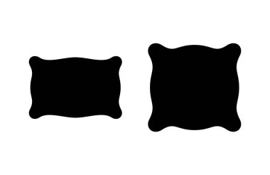 Yastık simgesi vektör çizimi. Yastık işareti ve sembol. Rahat yumuşacık yastık.