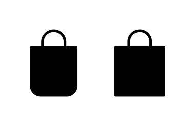 Alışveriş poşeti ikon vektör illüstrasyonu. Alışveriş işareti ve sembol