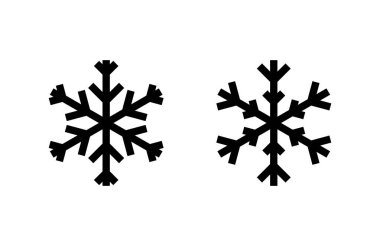Kar ikonu vektör illüstrasyonu. kar tanesi işareti ve sembol