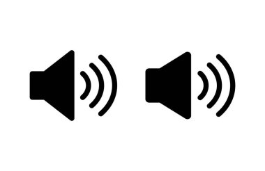Sözcü simgesi vektör illüstrasyonu. Ses düzeyi ve sembol. Hoparlör ikonu. ses sembolü
