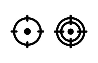 Hedef ikon vektör çizimi. hedef simge vektörü. hedef pazarlama işareti ve sembol