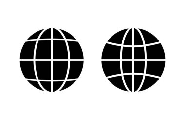 Web simgesi vektör illüstrasyonu. Web tabelalarına ve sembollere git. Web tıklama simgesi. Genel arama simgesi