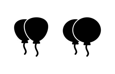 Balon simgesi vektör illüstrasyonu. Parti balonu işareti ve sembolü
