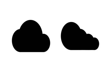 Bulut simgesi vektör çizimi. bulut işareti ve sembol