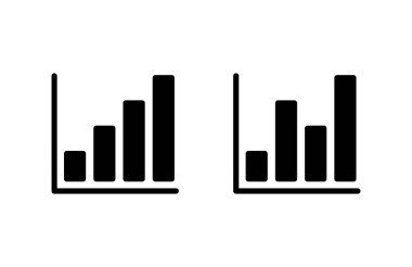Grafik Simgesi vektör illüstrasyonu büyüyor. Çizelge ve sembol. diyagram simgesi