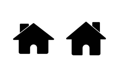 Ev ikonu vektör illüstrasyonu. Ev işareti ve sembol