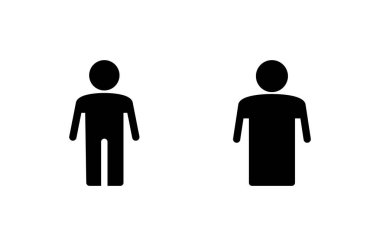 Erkek ikonu vektör illüstrasyonu. Erkek işareti ve sembol. insan sembolü