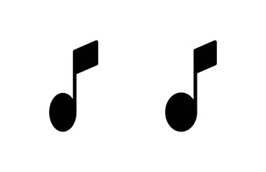 Müzik ikonu vektör illüstrasyonu. nota işareti ve sembol