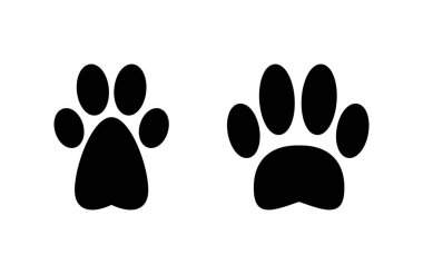 Paw simgesi vektör illüstrasyonu. Pençe izi ve sembol. köpek ya da kedi pençesi