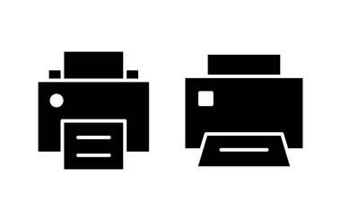 Simge vektör çizimini yazdır. yazıcı işareti ve sembol