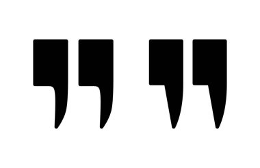 Simge vektör illüstrasyonundan alıntı. Tırnak işareti ve sembol