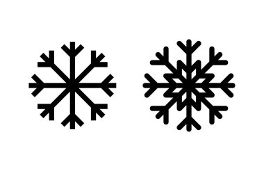 Kar ikonu vektör illüstrasyonu. kar tanesi işareti ve sembol