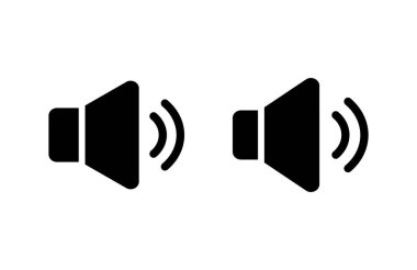 Sözcü simgesi vektör illüstrasyonu. Ses düzeyi ve sembol. Hoparlör ikonu. ses sembolü
