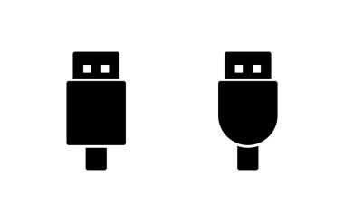 Usb simge vektör illüstrasyonu. Flaş disk işareti ve sembol. Flash disk işareti.