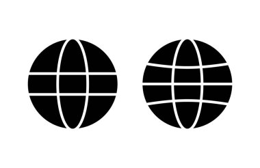 Web simgesi vektör illüstrasyonu. Web tabelalarına ve sembollere git. Web tıklama simgesi. Genel arama simgesi