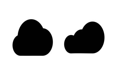 Bulut simgesi vektör çizimi. bulut işareti ve sembol