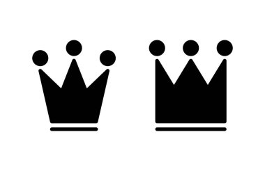 Crown ikon vektör illüstrasyonu. taç işareti ve sembol
