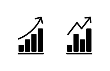 Grafik Simgesi vektör illüstrasyonu büyüyor. Çizelge ve sembol. diyagram simgesi