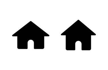 Ev ikonu vektör illüstrasyonu. Ev işareti ve sembol