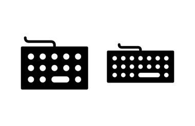 Klavye simgesi vektör illüstrasyonu. Klavye işareti ve simgesi
