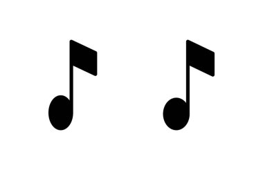 Müzik ikonu vektör illüstrasyonu. nota işareti ve sembol