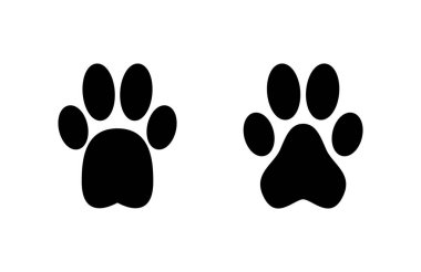 Paw simgesi vektör illüstrasyonu. Pençe izi ve sembol. köpek ya da kedi pençesi
