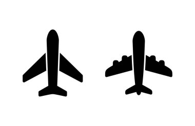Düzlem ikonu vektör illüstrasyonu. Uçak işareti ve sembol. Uçuş taşıma sembolü. Seyahat işareti. uçak.